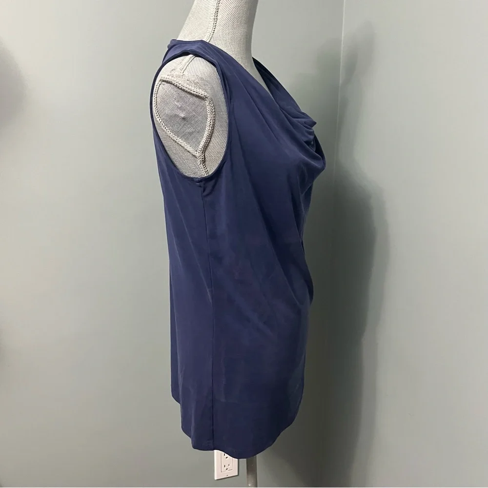 MICHAEL MICHAEL KORS cowl neck sleeveless blouse with zipper detail size medium - Picture 6 of 9